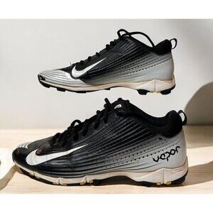 Nike BSBL Vapor Baseball Cleats Men's Size 7 Black And White 684698-010